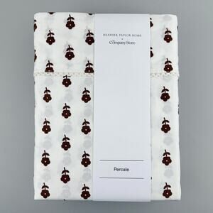 The Company Store x Heather Taylor Home King Sheet Set Nutmeg Floral Percale